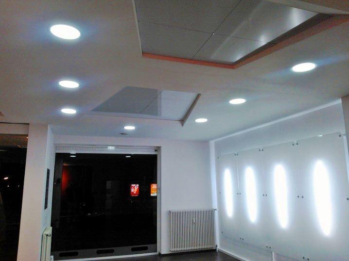 LED-Geschäftsbeleuchtung Sportstudio Umrüstung auf LED-Einbaupanel rund